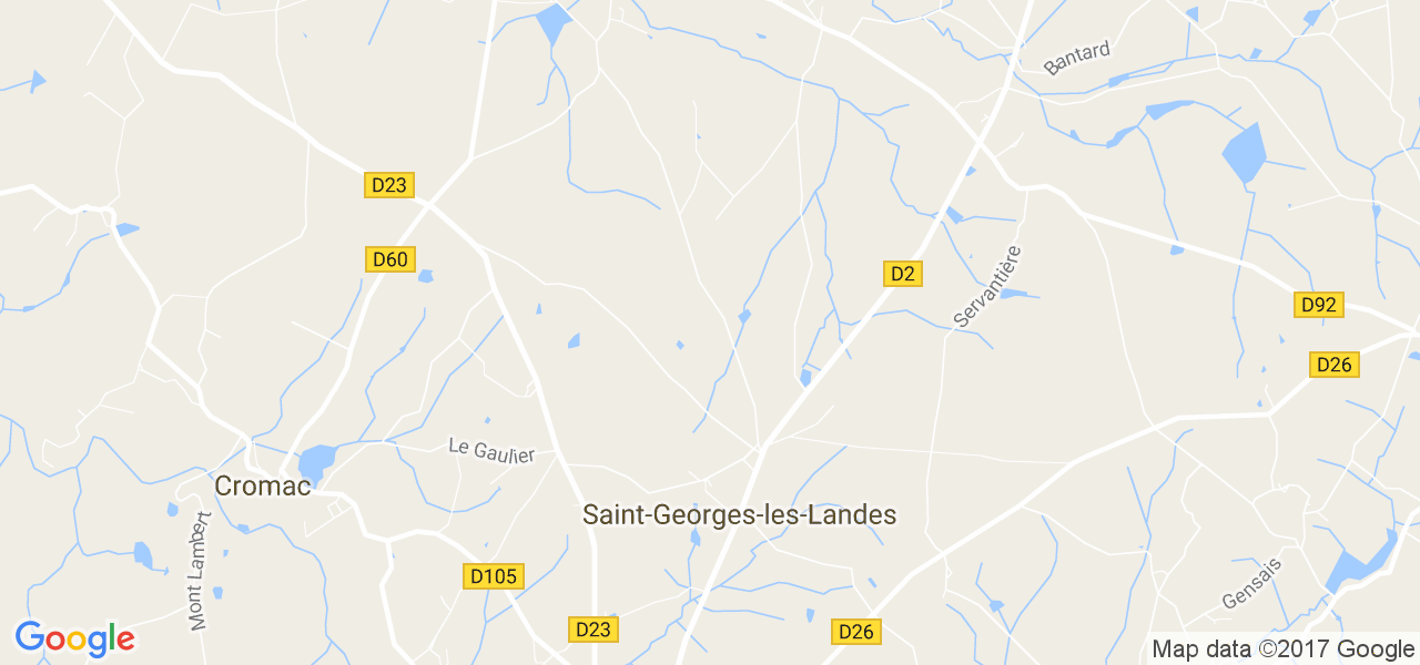 map de la ville de Saint-Georges-les-Landes