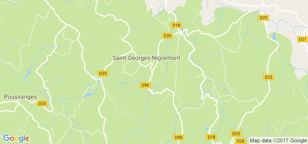 map de la ville de Saint-Georges-Nigremont