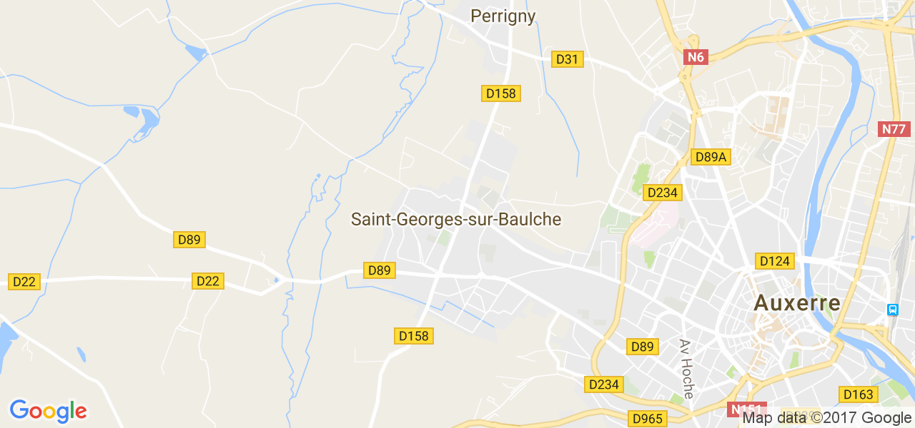 map de la ville de Saint-Georges-sur-Baulche