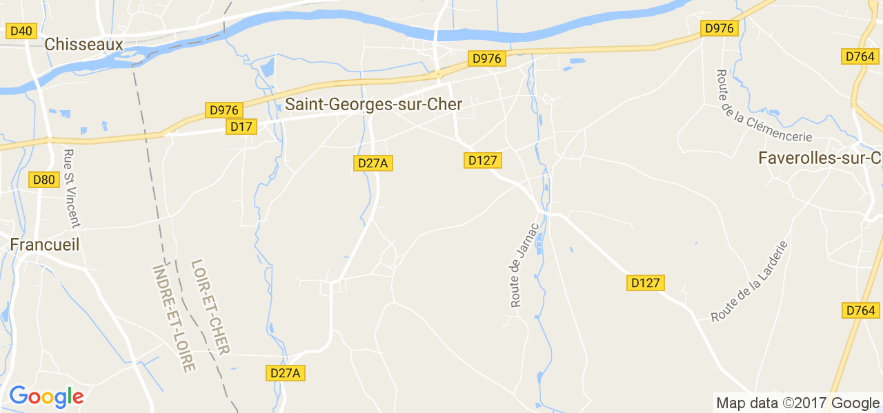 map de la ville de Saint-Georges-sur-Cher