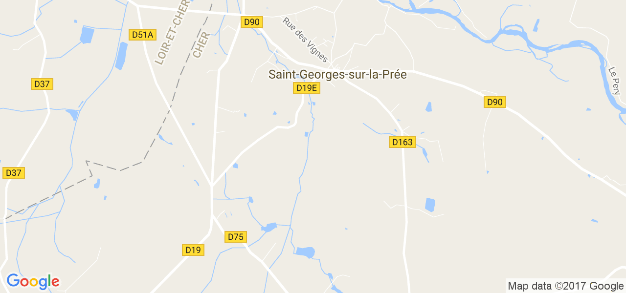 map de la ville de Saint-Georges-sur-la-Prée