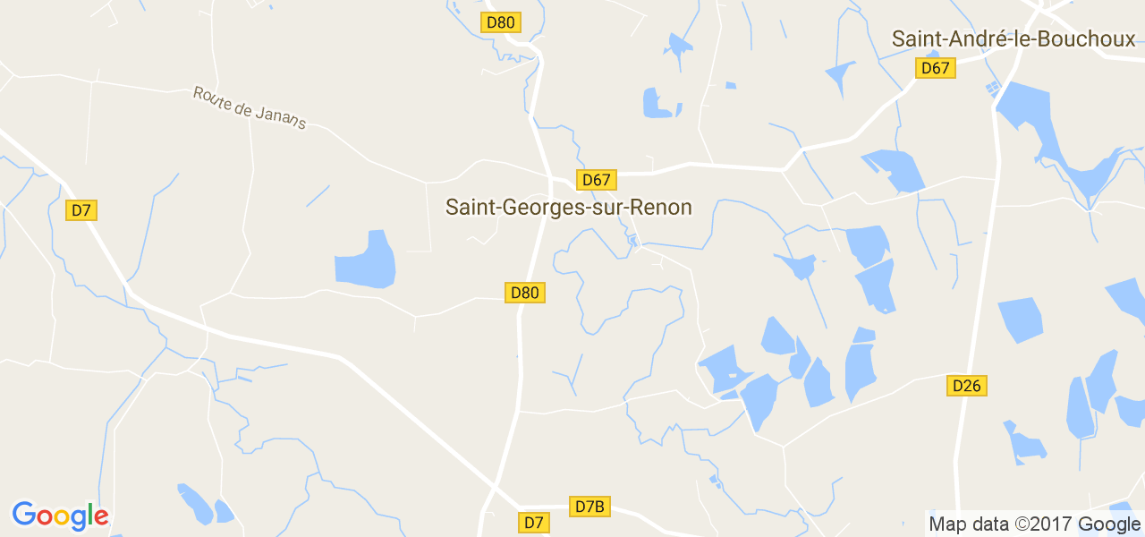 map de la ville de Saint-Georges-sur-Renon