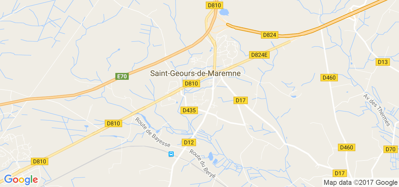 map de la ville de Saint-Geours-de-Maremne