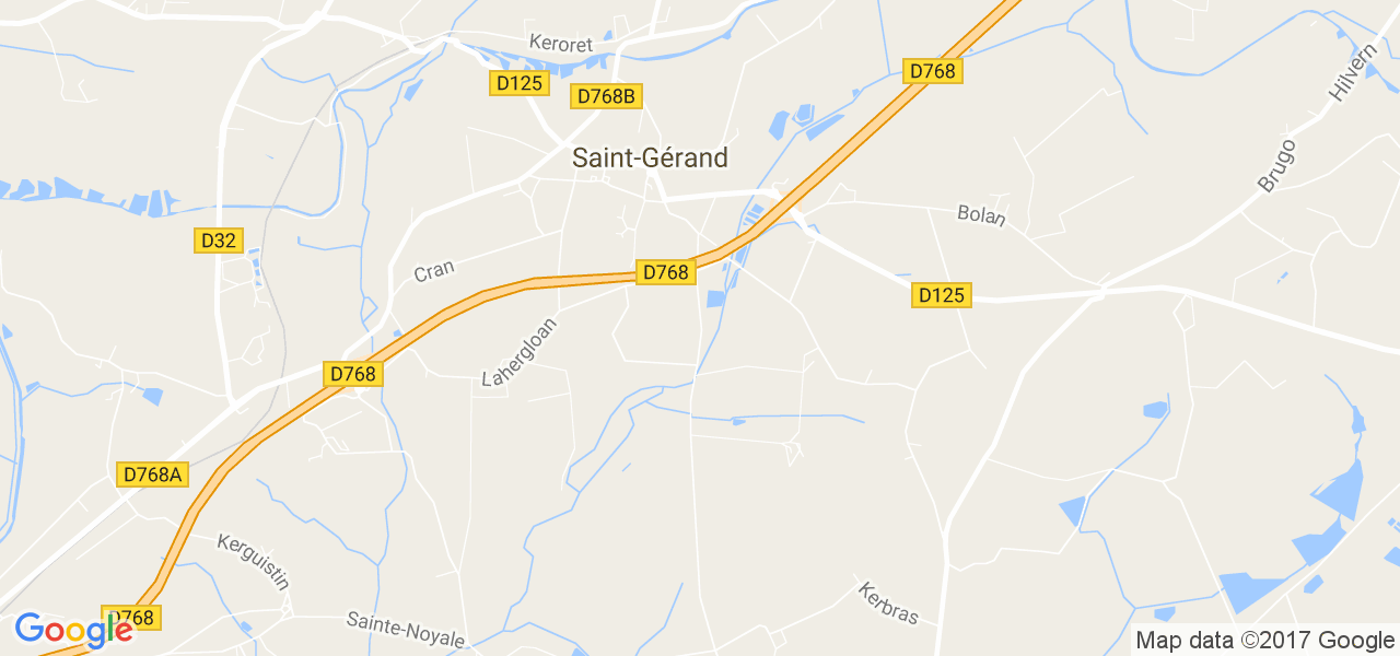 map de la ville de Saint-Gérand