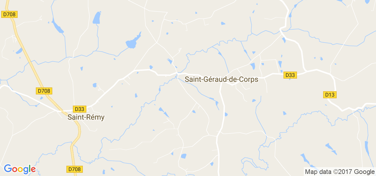 map de la ville de Saint-Géraud-de-Corps