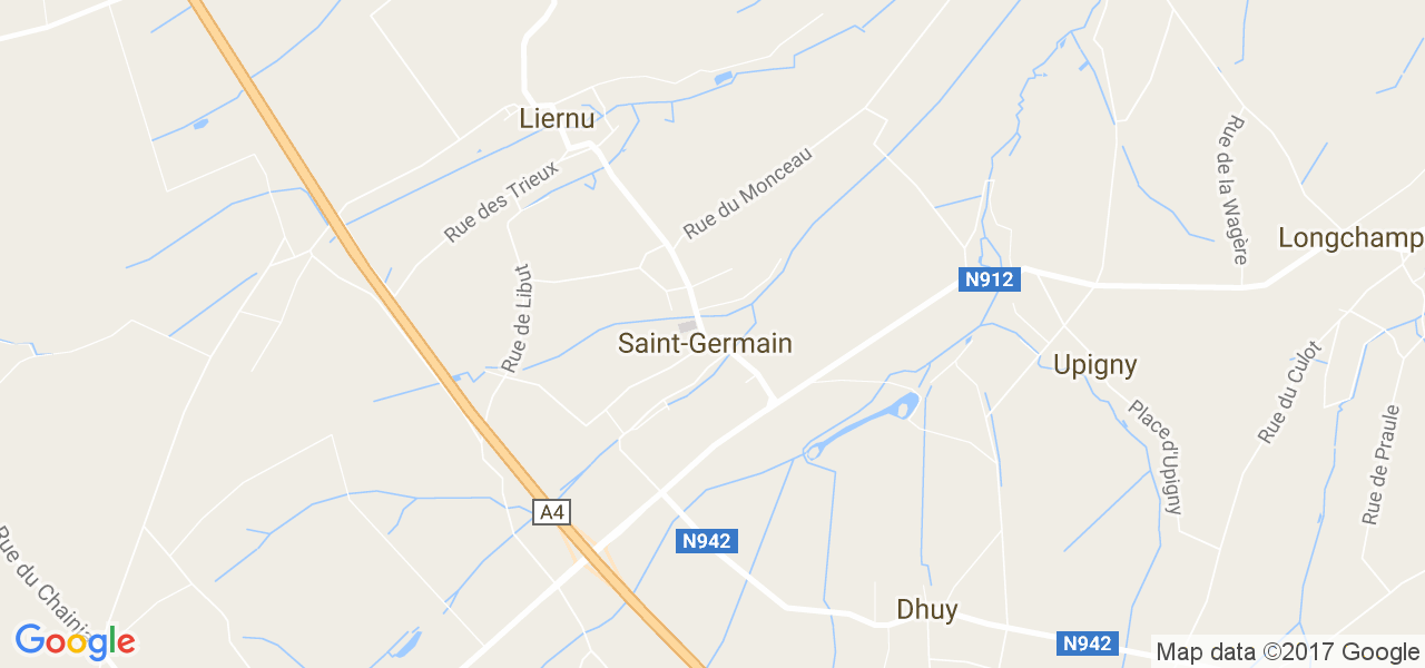 map de la ville de Saint-Germain