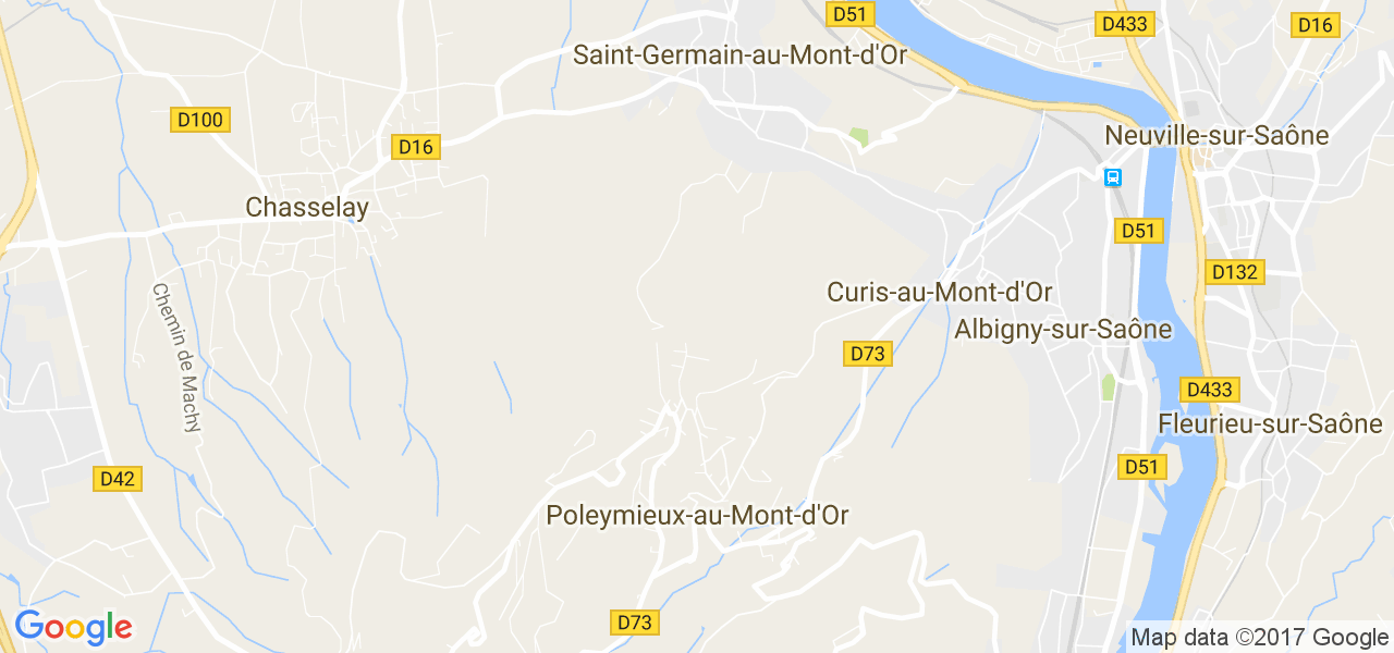 map de la ville de Saint-Germain-au-Mont-d'Or