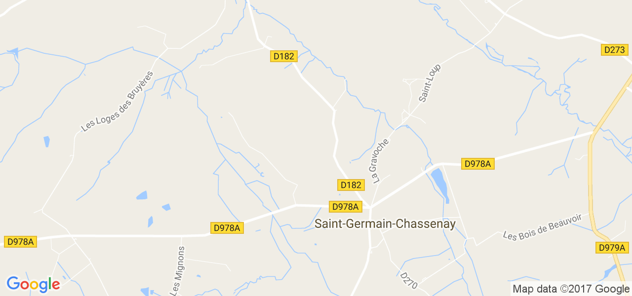 map de la ville de Saint-Germain-Chassenay