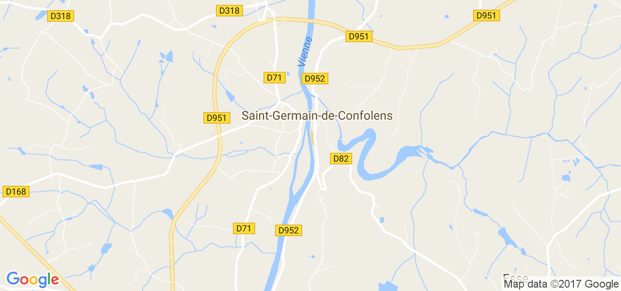 map de la ville de Saint-Germain-de-Confolens