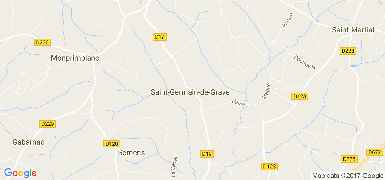 map de la ville de Saint-Germain-de-Grave