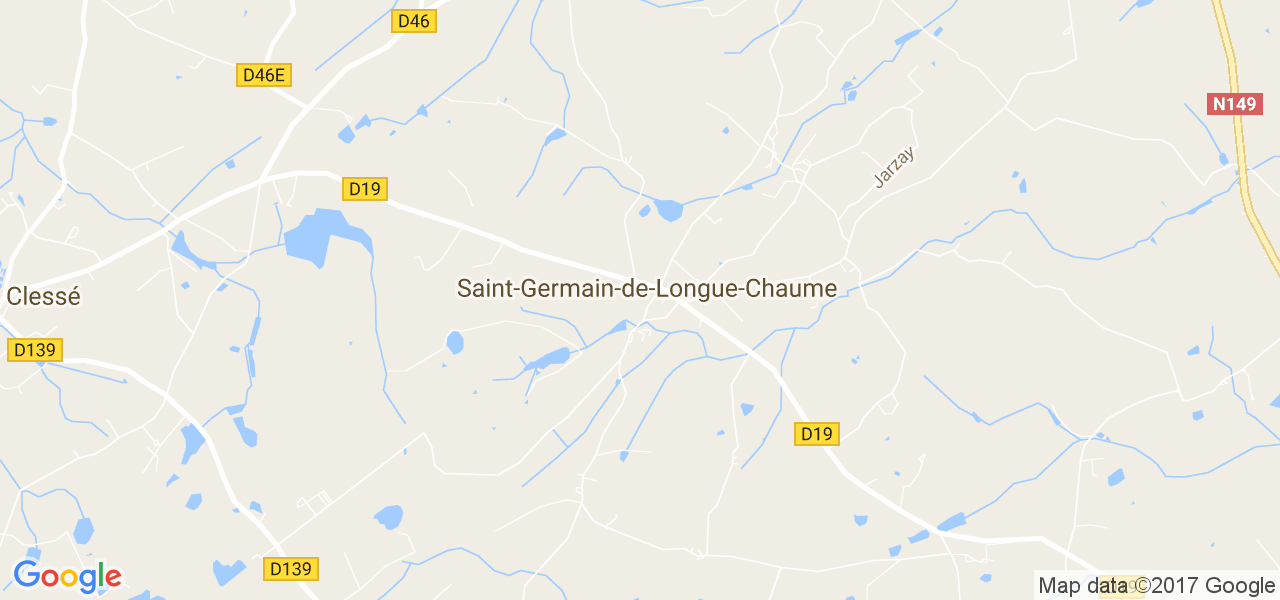 map de la ville de Saint-Germain-de-Longue-Chaume