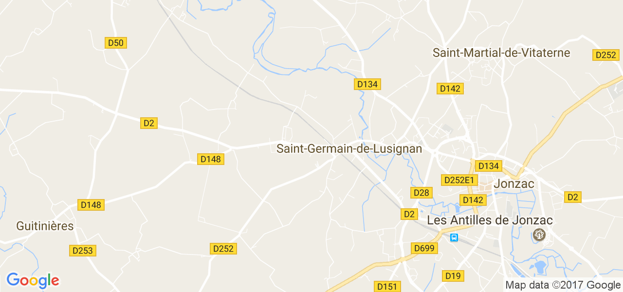 map de la ville de Saint-Germain-de-Lusignan