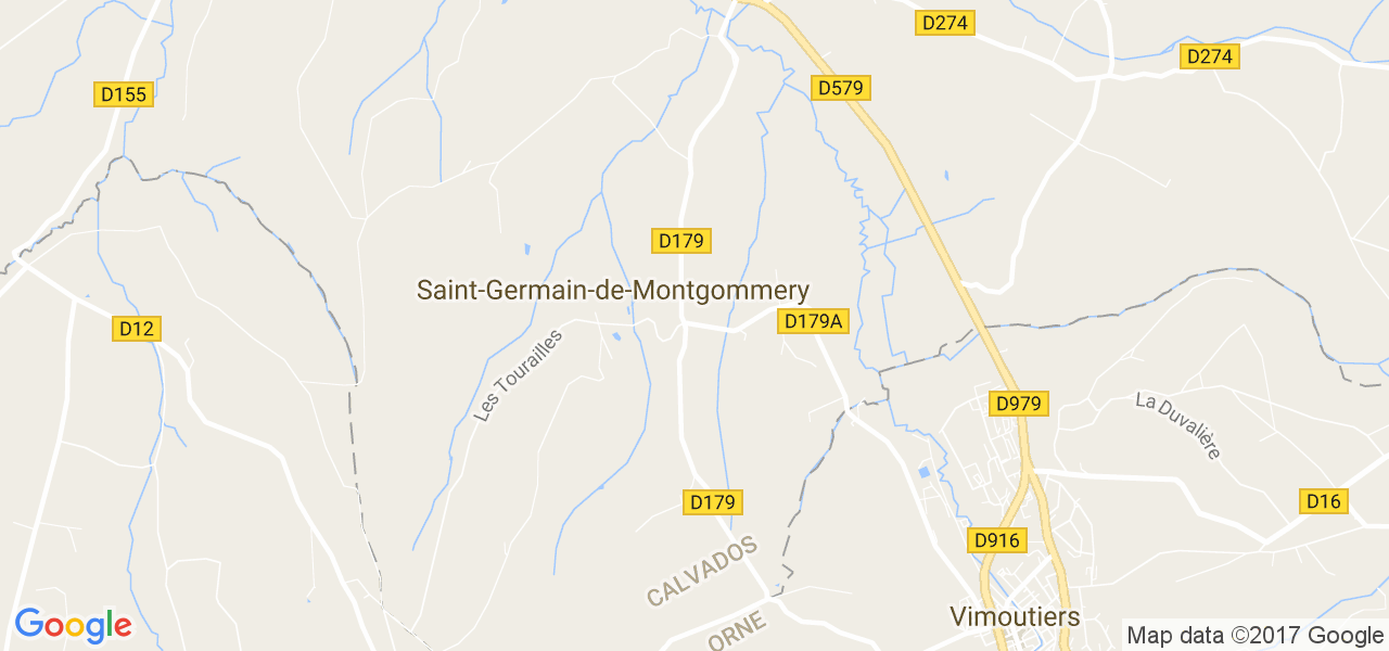 map de la ville de Saint-Germain-de-Montgommery