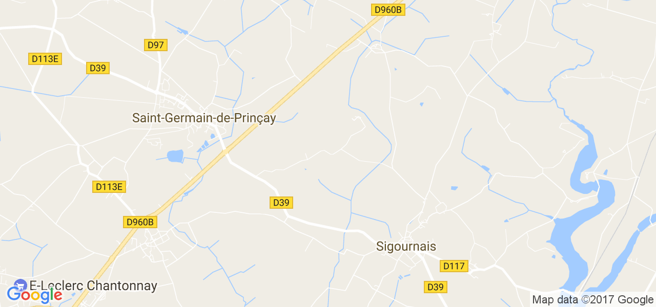 map de la ville de Saint-Germain-de-Prinçay