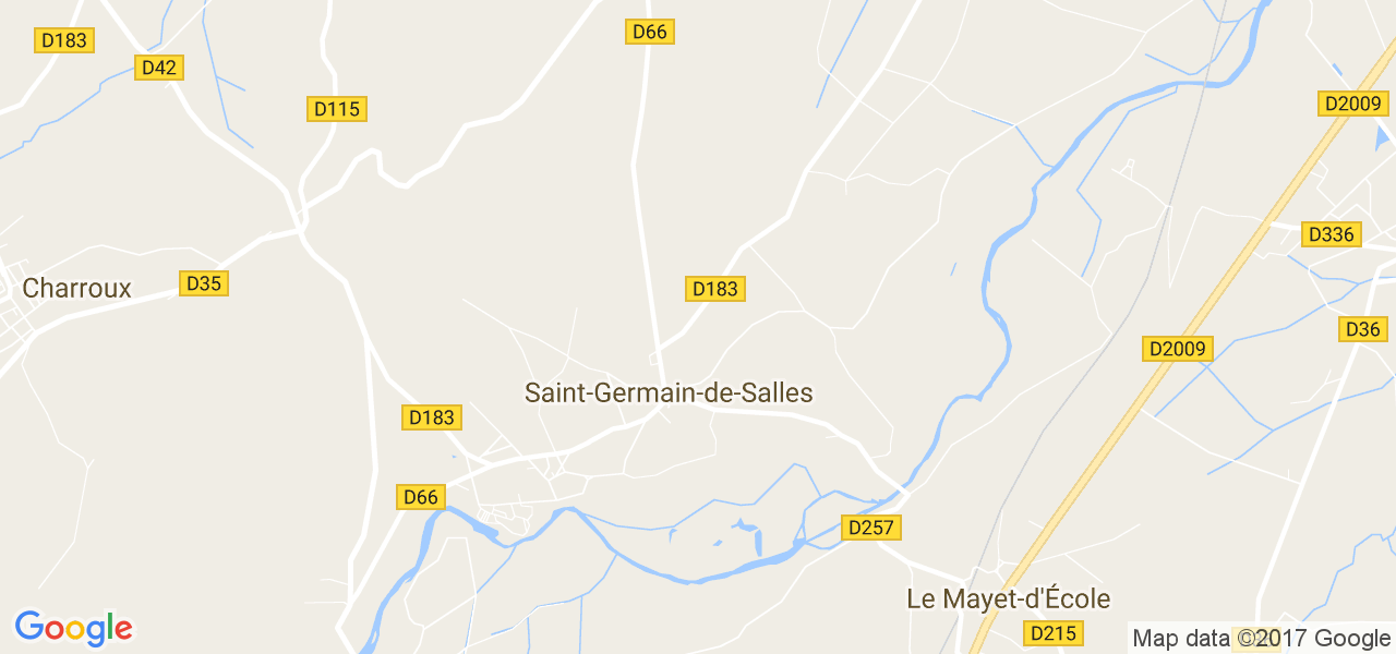 map de la ville de Saint-Germain-de-Salles