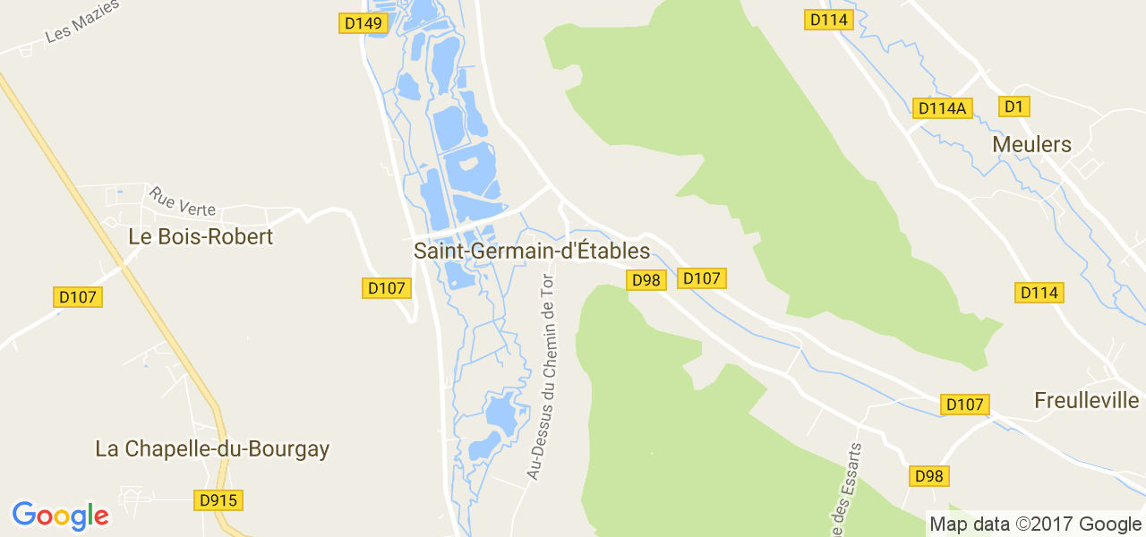 map de la ville de Saint-Germain-d'Étables