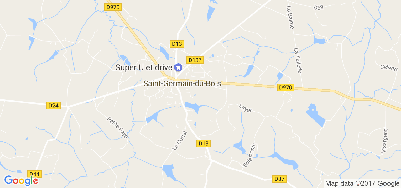 map de la ville de Saint-Germain-du-Bois