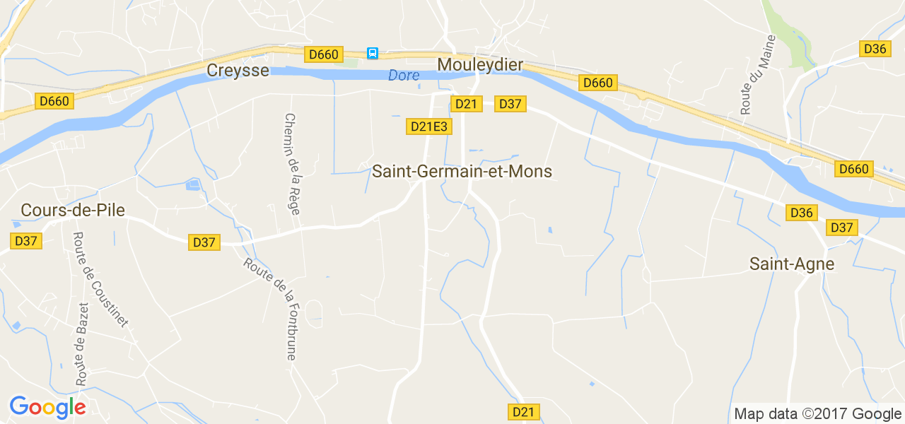 map de la ville de Saint-Germain-et-Mons