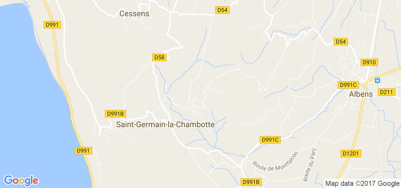 map de la ville de Saint-Germain-la-Chambotte