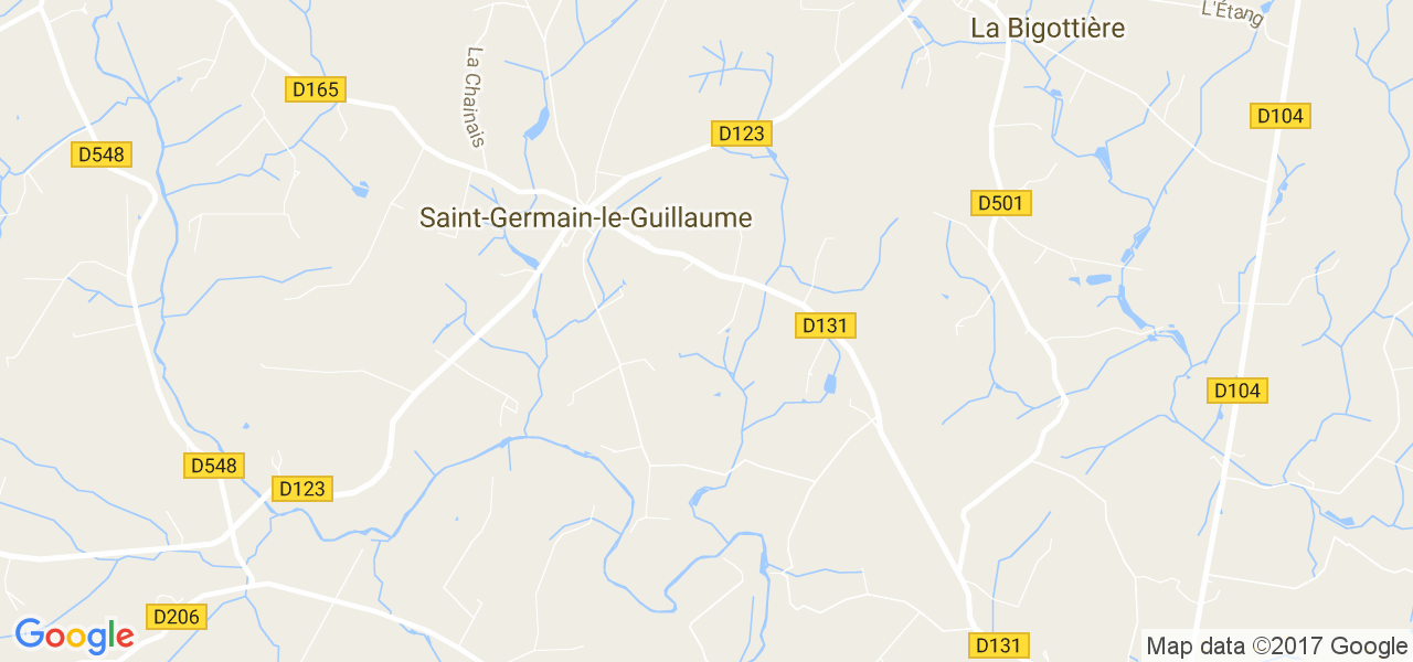 map de la ville de Saint-Germain-le-Guillaume