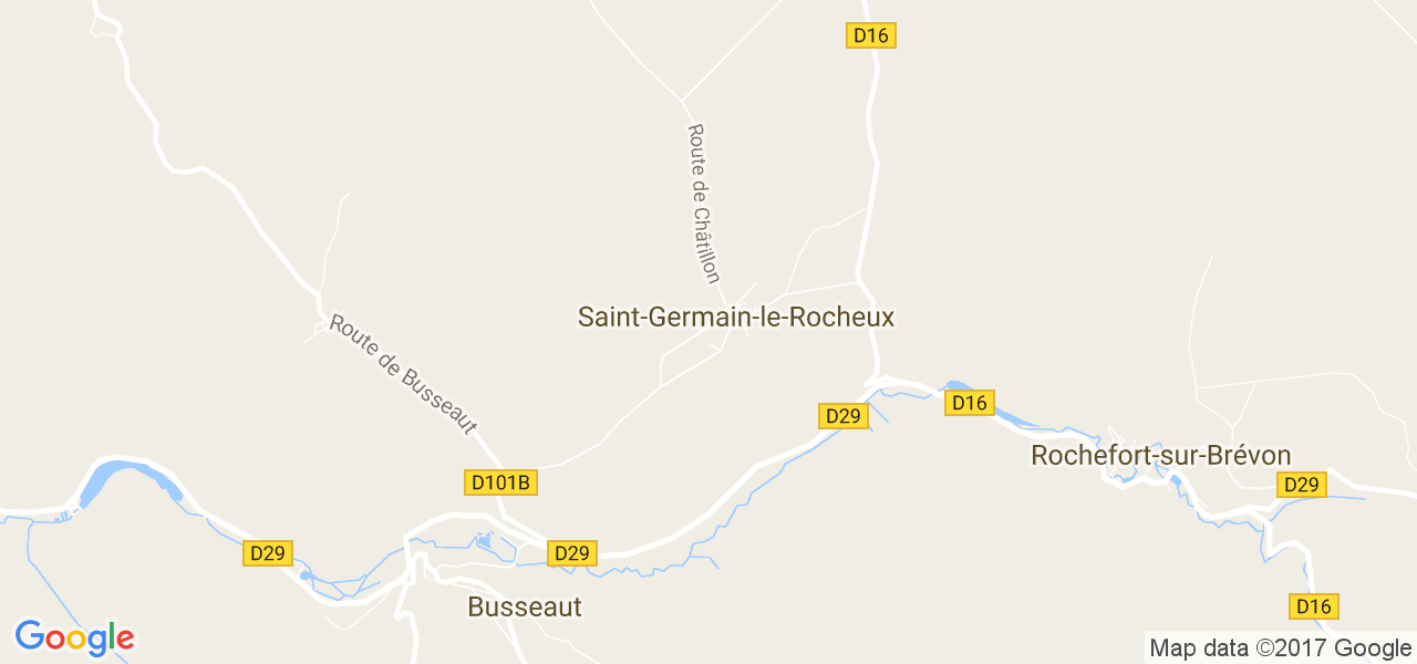 map de la ville de Saint-Germain-le-Rocheux