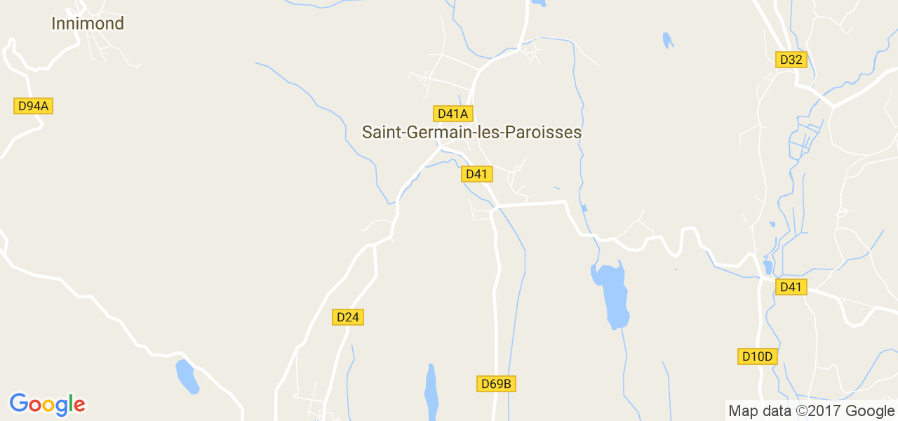 map de la ville de Saint-Germain-les-Paroisses