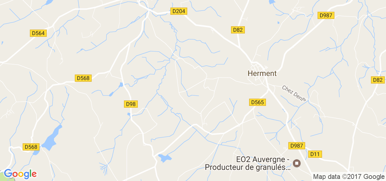 map de la ville de Saint-Germain-près-Herment