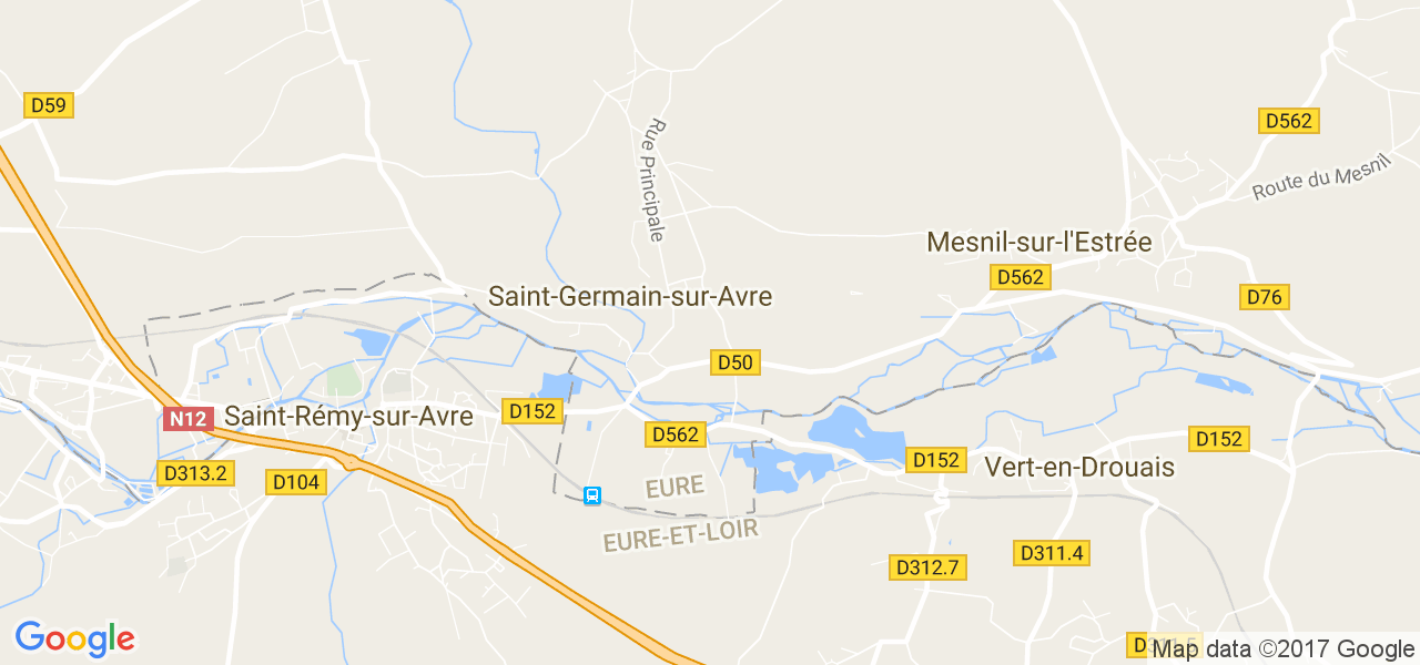 map de la ville de Saint-Germain-sur-Avre