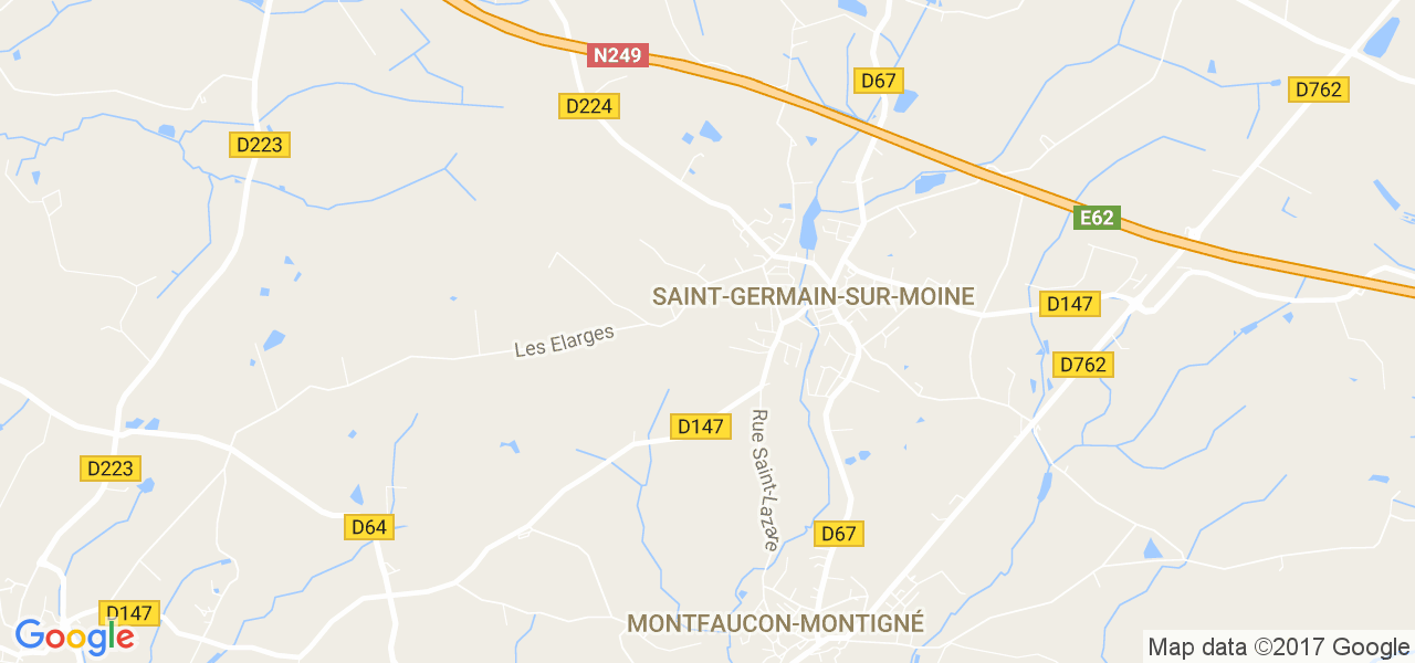 map de la ville de Saint-Germain-sur-Moine