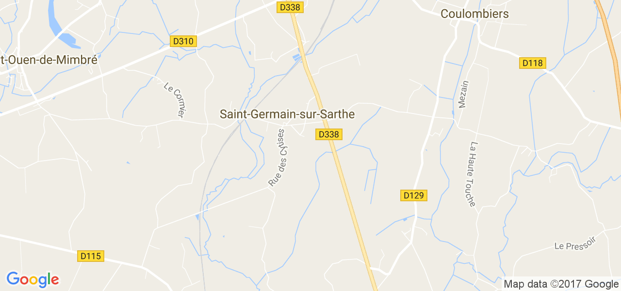 map de la ville de Saint-Germain-sur-Sarthe