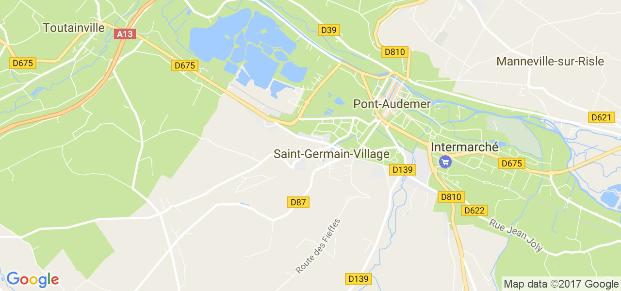 map de la ville de Saint-Germain-Village