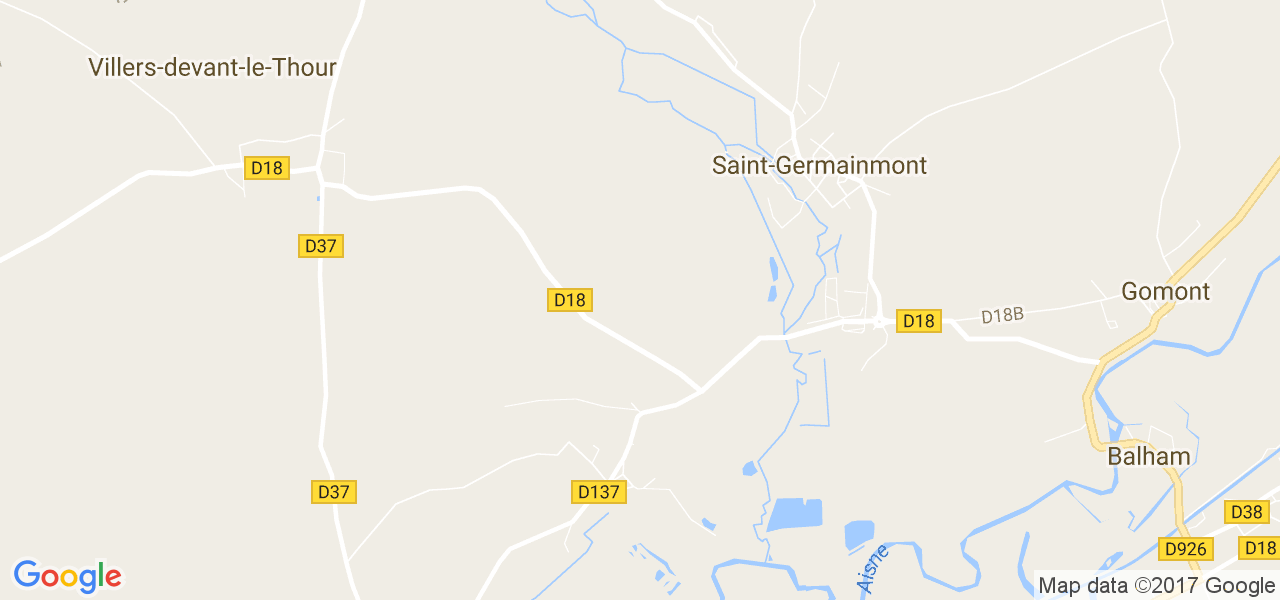 map de la ville de Saint-Germainmont