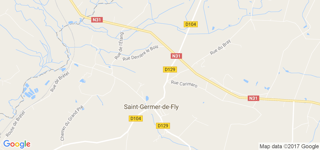 map de la ville de Saint-Germer-de-Fly