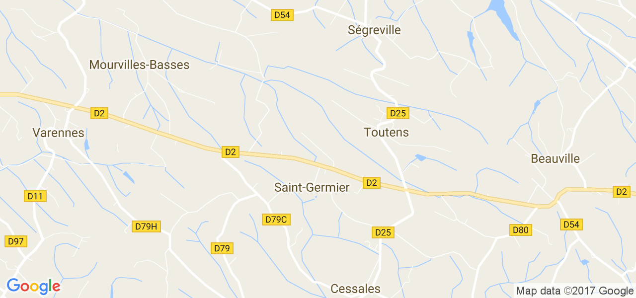 map de la ville de Saint-Germier