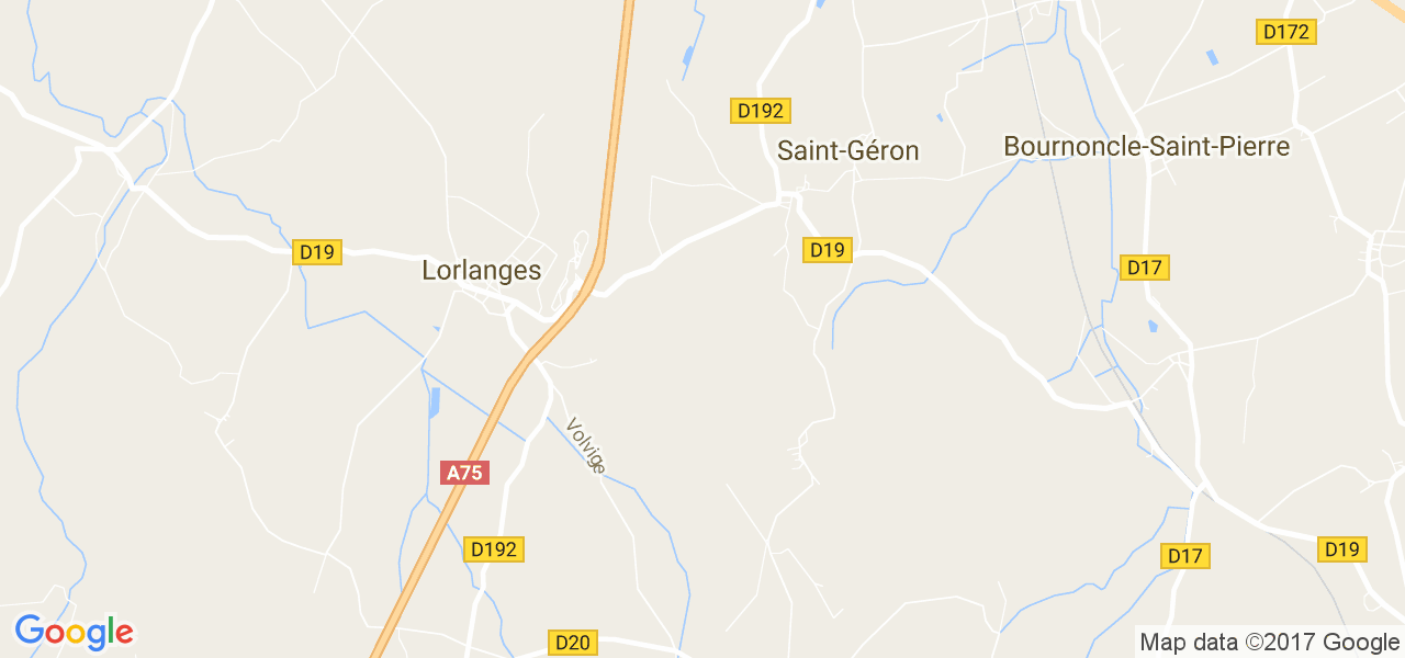 map de la ville de Saint-Géron