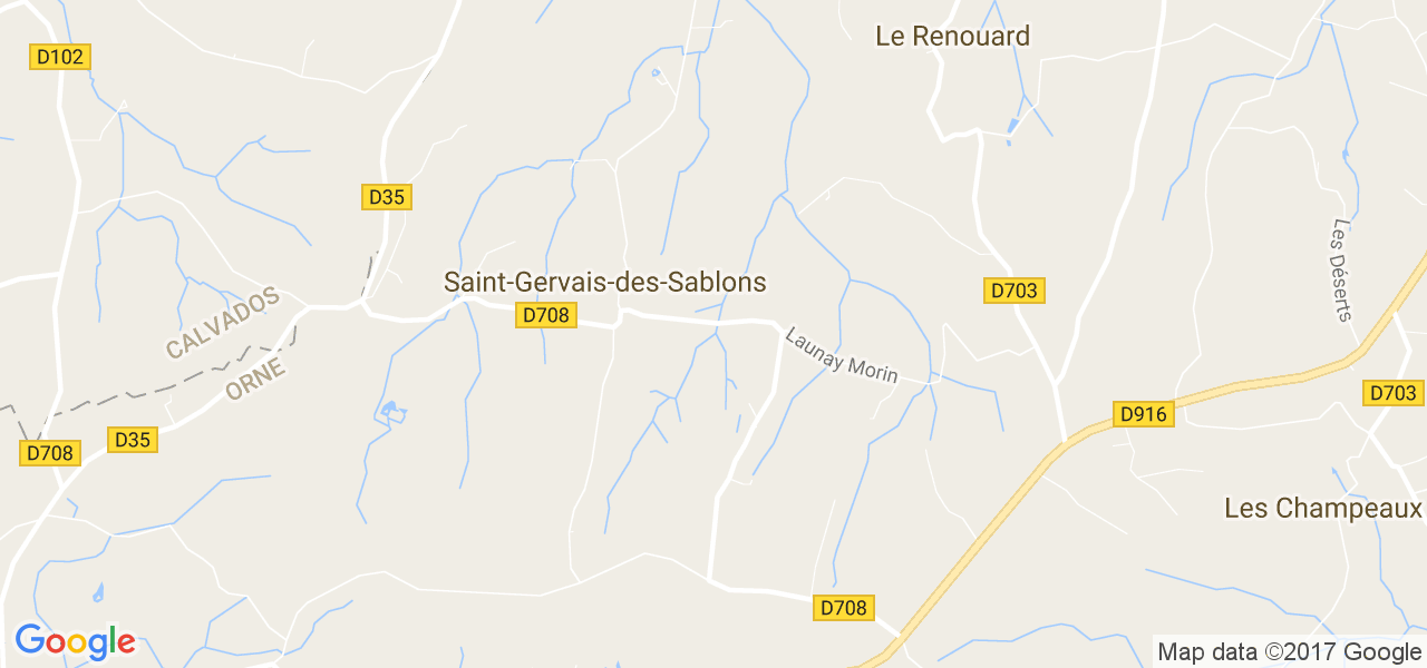 map de la ville de Saint-Gervais-des-Sablons