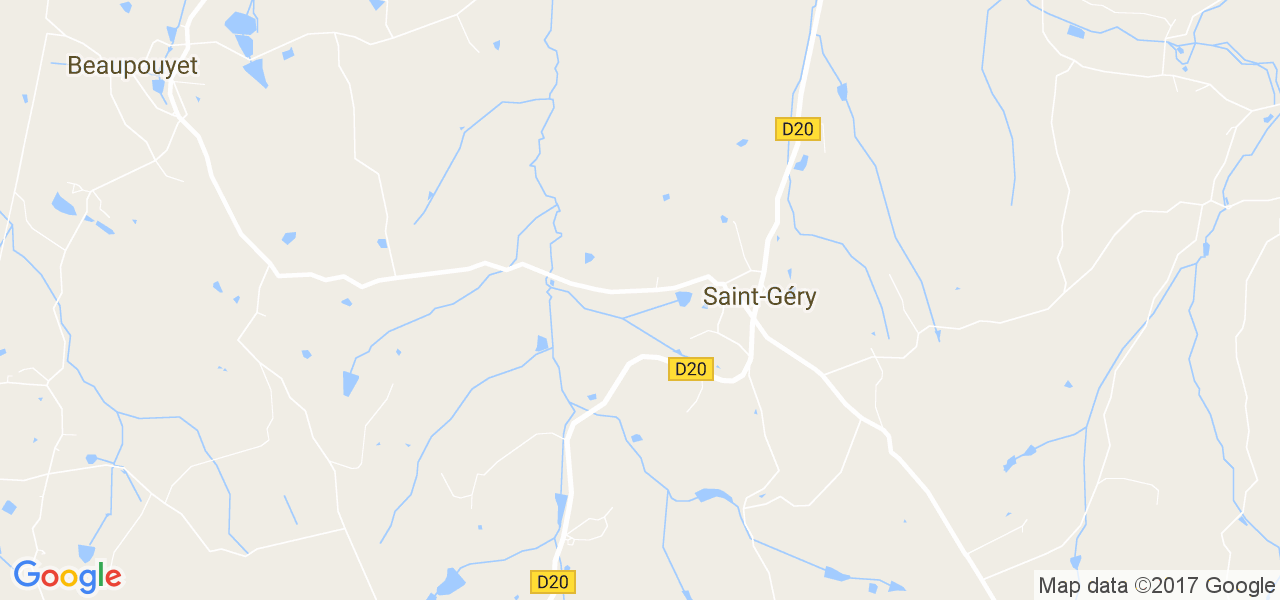 map de la ville de Saint-Géry