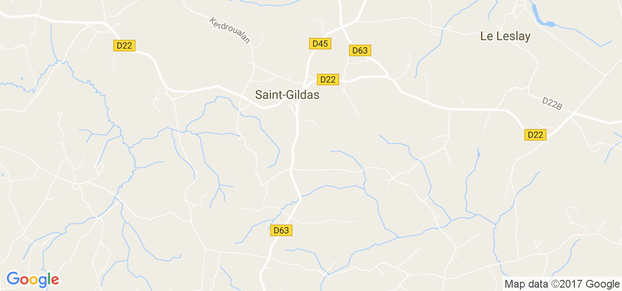 map de la ville de Saint-Gildas