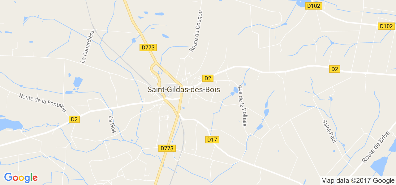 map de la ville de Saint-Gildas-des-Bois