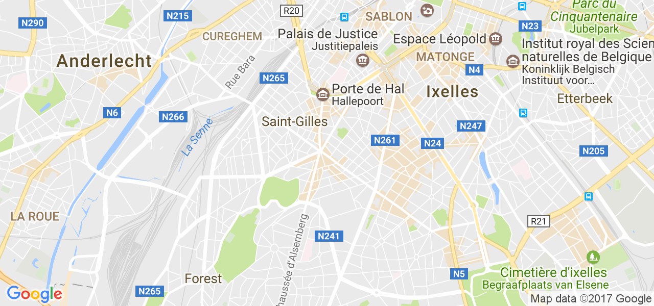 map de la ville de Saint-Gilles