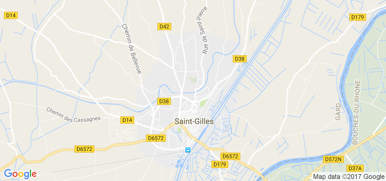 map de la ville de Saint-Gilles