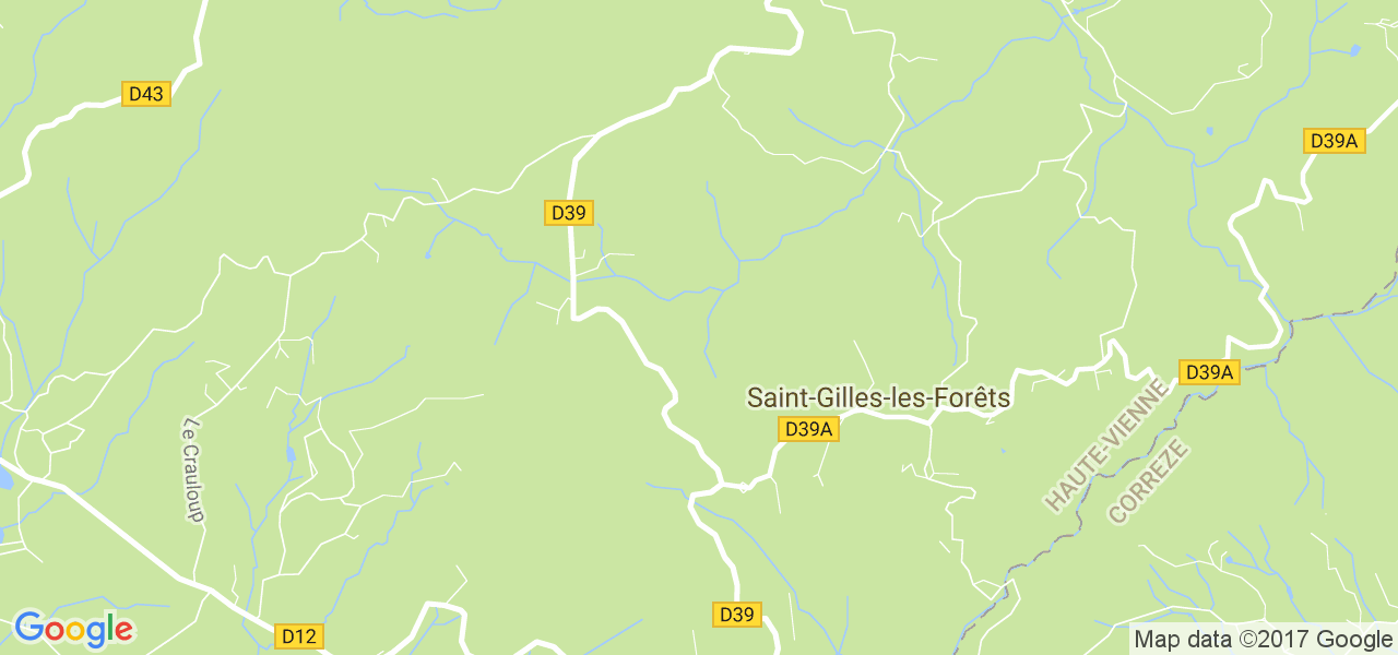 map de la ville de Saint-Gilles-les-Forêts