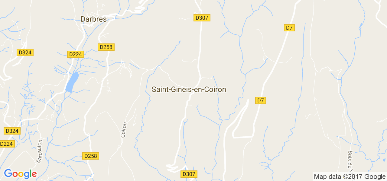 map de la ville de Saint-Gineis-en-Coiron