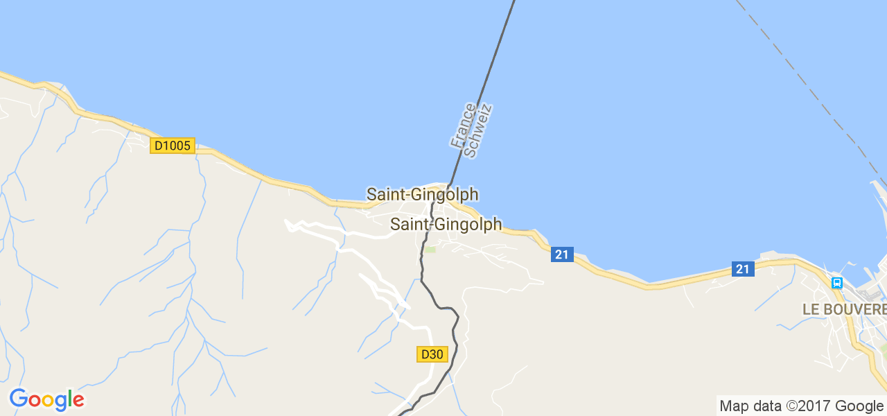 map de la ville de Saint-Gingolph