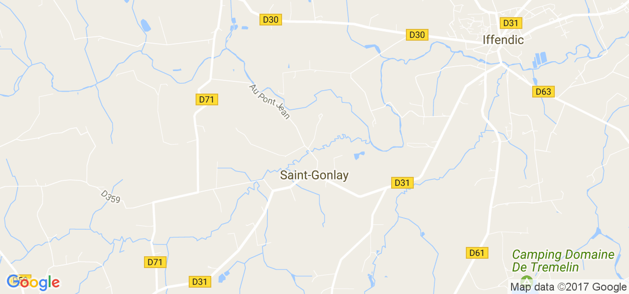 map de la ville de Saint-Gonlay