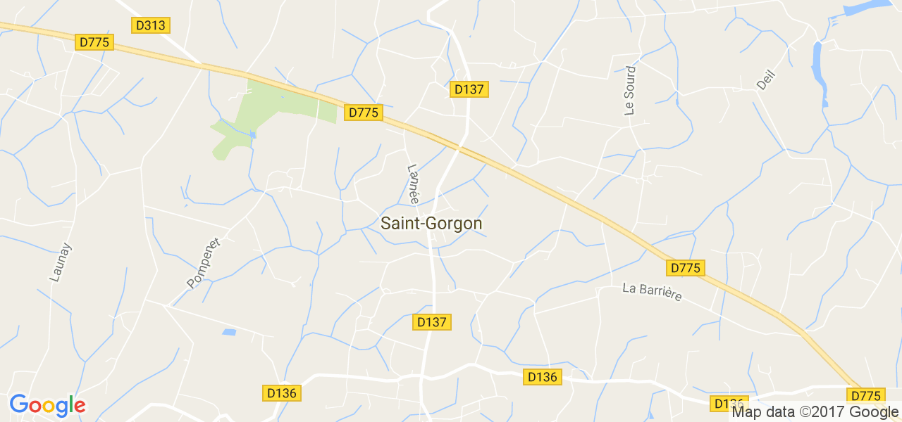 map de la ville de Saint-Gorgon