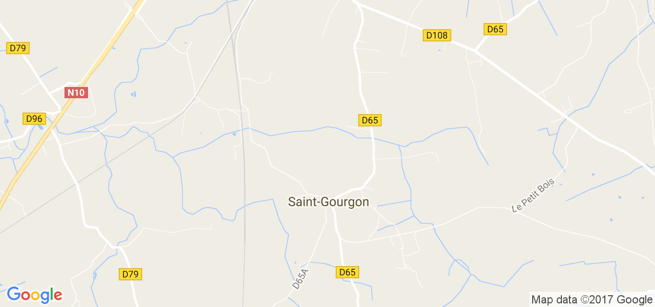 map de la ville de Saint-Gourgon