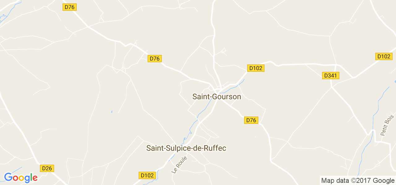 map de la ville de Saint-Gourson