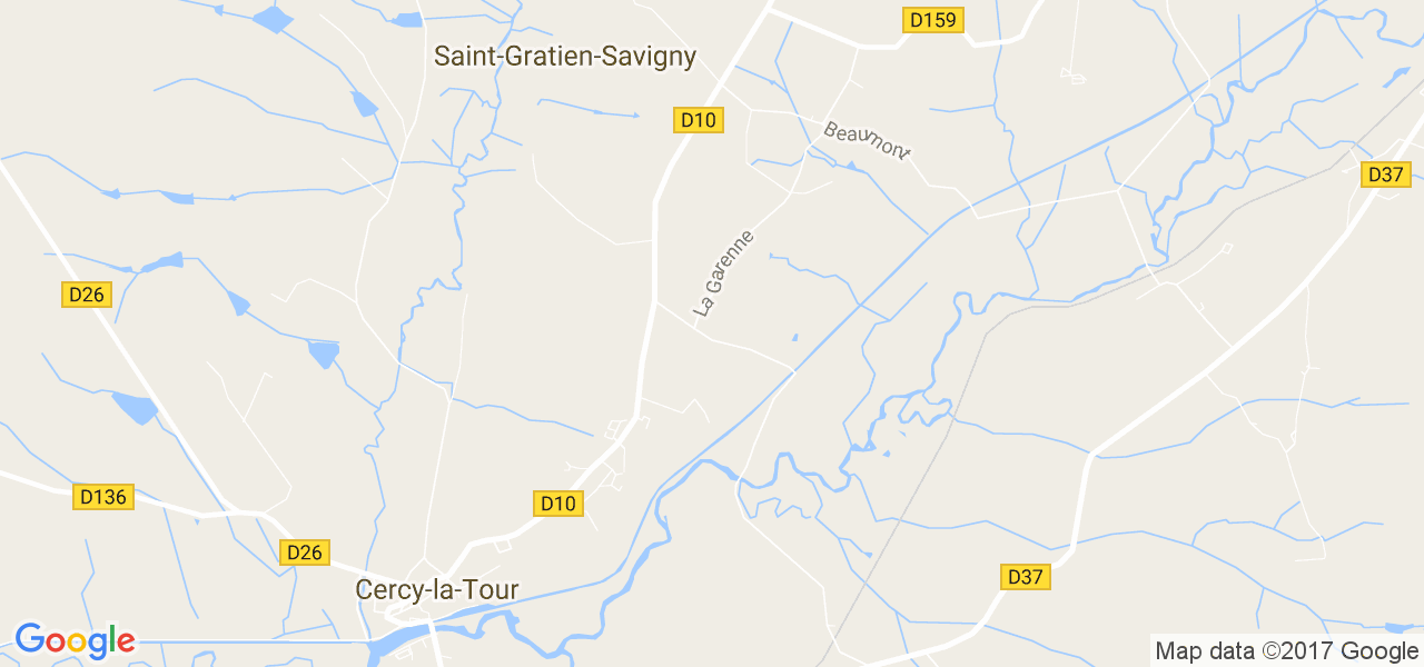 map de la ville de Saint-Gratien-Savigny