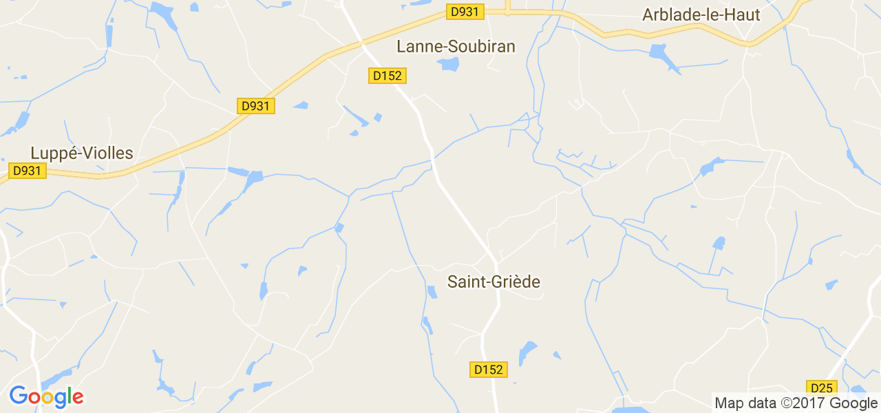 map de la ville de Saint-Griède